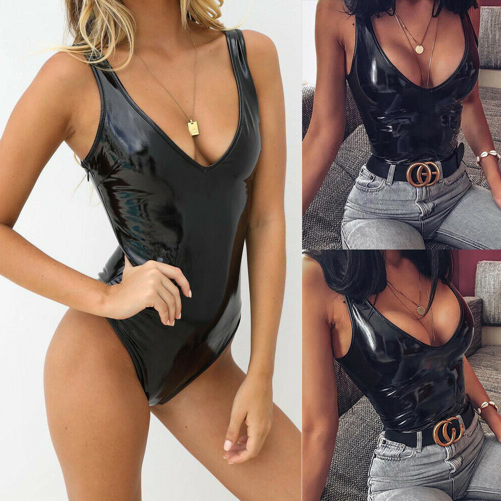 Wicked Leather Teddy - Sensual Trends