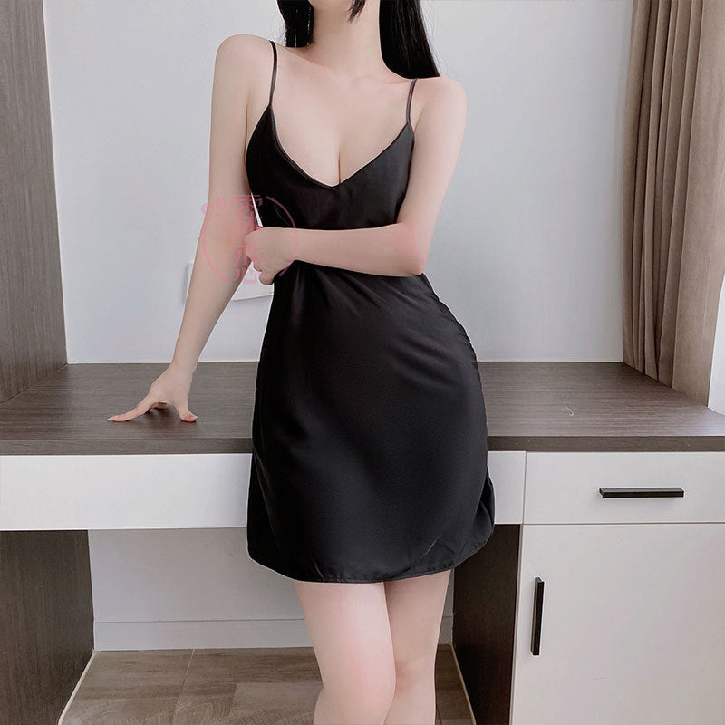 Stain Plunge Mini Slip - Sensual Trends